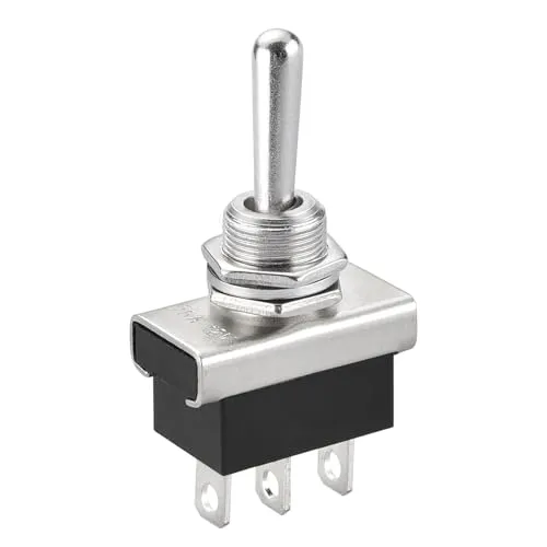 Heschen Kippschalter aus Metall, robust, Flick-Flip-Schalter, 25 A 12 V, KN3D-103, EIN/AUS/EIN SPDT, 3 Positionen, 3-polig, für Auto-Kontrollleuchten