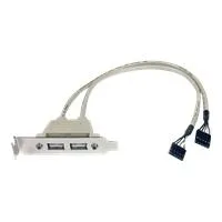 StarTech.com 2 Port USB2.0 Low Profile Slotblech - Buchse - USB-Konsole - USB Typ A, 4-polig (W) - Inline, 5-polig (W) (USBPLATELP)