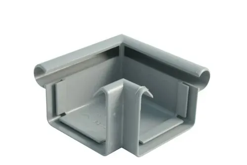 Marley Rinnenwinkel NW 70 mm, Außenecke, 90°, Kastenform, grau  Rinnenwinkel