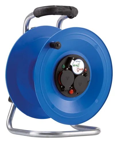 Hedi Kabeltrommel leer für bis zu 50m H07RN-F3G1,5 - Kabeltrommel für bis zu 50m Kabel, ideal für den Einsatz im Außenbereich und schützt Kabel vor Witterungseinflüssen.