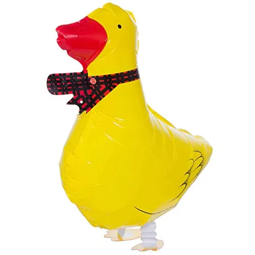 Folienballons Air-Walkers Heliumballons Tierfiguren Helium Luftballons; Dackel Airwalker Hund Ballon mit Leine für Kinder (Ente)
