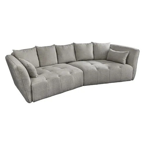 riess-ambiente Big-Sofa ROYAL 295cm grau von Riess-Ambiente
