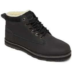 Quiksilver Herren Mission V Schneestiefel - SOLID Black, 41 EU - Wanderschuhe mit wasserabweisendem Wildleder und warmem Sherpa-Futter, ideal für kalte Wetterbedingungen und optimalem Grip durch neu designte Gummiaußensohle.