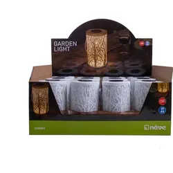 Näve Leuchten LED-Deko-Solarleuchte weiß - Lampen: Stilvolle Solarleuchte im Natural-Style, aus robustem Kunststoff, mit 1 LED für behagliches Licht und zusätzlichem USB-Stecker für flexible Stromversorgung.