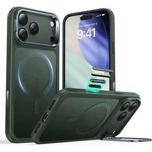 ESR - Classic Hybrid HaloLock Kickstand - iPhone 17 Pro Max - Frosted Green (Apple iPhone 17 Pro Max) (59432322)
