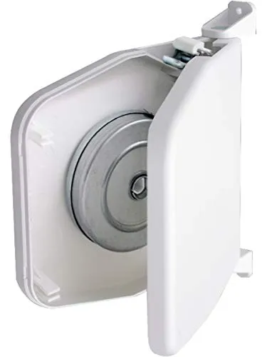 Schellenberg 50157 Gurtwickler Aufputz für Mini Rollladensysteme - Ideal für Renovierung und Reparatur, dieser manuelle Gurtwickler ermöglicht eine einfache Montage ohne Öffnen des Rollladenkastens. Kompatibel mit 14 mm Gurtbreite, schwenkbar um 180°.