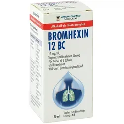 BROMHEXIN 12 BC - Arzneimittel zur Unterstützung der Schleimlösung bei Atemwegserkrankungen, enthält 12 mg Bromhexinhydrochlorid für eine effektive Befreiung von festsitzendem Schleim.