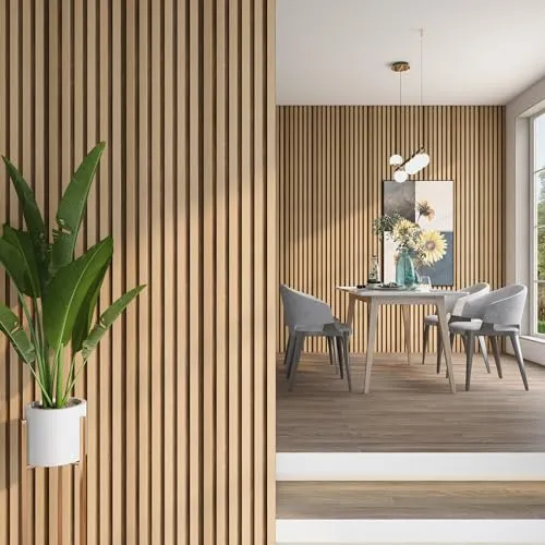 neu.holz 3D-Wandpaneele Borger 5er Set - Vielseitige Wandverkleidung zum Kleben, feuchtigkeitsunempfindlich und ideal für kreative Raumgestaltungen in jedem Wohnbereich.