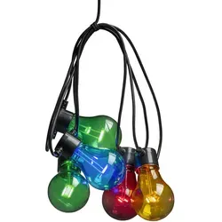 Konstsmide 40er LED Lichterkette bunt warmweiß in schwarz von Konstsmide
