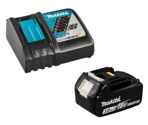 Makita Power-Set DC18RC Ladegerät mit Akku BL 1830 3 Ah