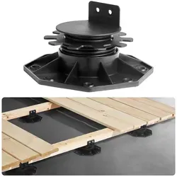 VEVOR 12x Stelzlager für Terrassenlager - Sonstiges Zubehör: Höhenverstellbare Stelzlager mit maximaler Tragfähigkeit von 2000 lbs, ideal für die Installation stabiler Terrassen und Böden.