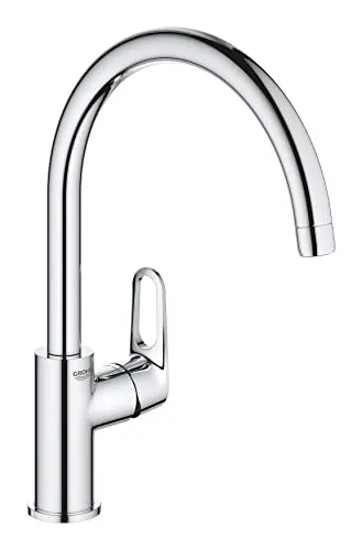GROHE BauFlow Einhand-Spültischbatterie DN 15 – chrom - Hochwertige Armatur mit GROHE StarLight Oberfläche und getrennten Wasserwegen für maximale Hygiene. Ideal für moderne Küchen.