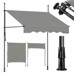 Klemmmarkise für Balkon mit Kurbel – UV-beständig und ohne Bohren