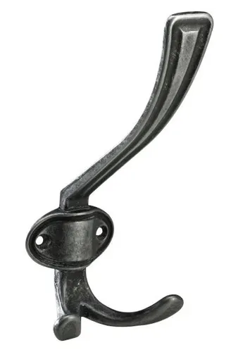 Hettich Hut- und Mantelhaken 15,5 x 6,8 x 8 cm brüniert silber - 1 Stück