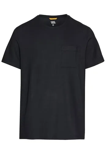 camel active T-Shirt mit Brusttasche - Kurzarm Rundhals blau XL - Herren-Shirt mit Brusttasche, aus 55% Polyester und 45% Baumwolle, ideal für Freizeit und bequem im Regular Fit.