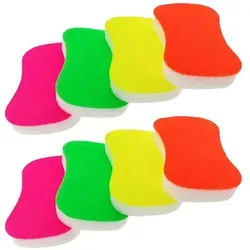 8er Set Neon Scheuerschwamm pink, orange, grün, gelb