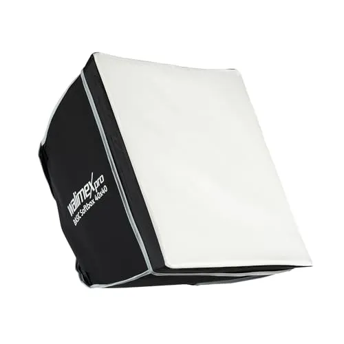 Walimex pro Softbox 40x40cm, drehbar & inkl. Diffusoren - Softbox für professionelle Fotografie: 40x40cm, um 360° drehbar, ideal für weiches Licht bei Produkt- und Peoplefotografie. Inkl. Front- und Zwischendiffusor für perfekte Lichtverteilung.