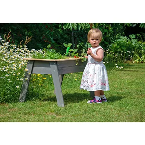 dobar® 58520FSC Kinderhochbeet - Mini Hochbeet aus Holz für Kinder - Hochbeete-Kit, wetterfestes Kiefernholz mit Ablagefläche, ideal für kleine Pflanzen und Kräuter, perfekt für Garten oder Balkon.