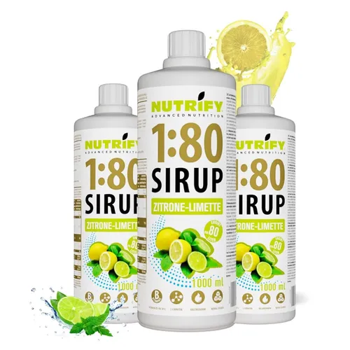 NUTRIFY Vital Fitness Drink 1:80 Sirup 1L - Zitrone-Limette - Sportgetränk