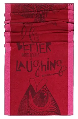 Lashuma Strandtuch Capri 75x150 cm, XXL Strandhandtuch Rot, Liege Badetuch mit Velours Oberfläche, Material: 100% Baumwolle