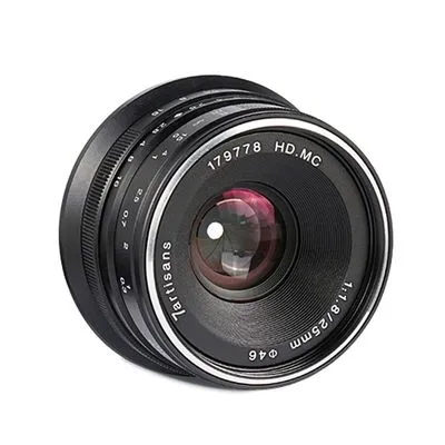 7Artisans 25mm f1,8 Sony E-Mount Objektiv - Leichtes und kompaktes Universalobjektiv für Sony E-Mount, ideal für kreative Fotografie bei verschiedenen Lichtverhältnissen.