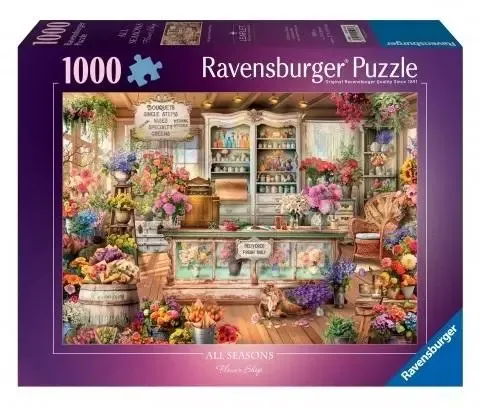 Puzzle 1000 Kot w kwiaciarni Ravensburger 4005555012627