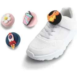 Tech-Protect Smooth 4er-Pack Silikonhüllen für AirTag 1/2 – Bunt für Kinder - Schützen Sie Ihr Kind mit den Tech-Protect Smooth Silikonhüllen für Apple AirTag 1/2! Die farbenfrohen Hüllen sind einfach am Schuhband zu befestigen und bieten Sicherheit und Spaß mit austauschbaren Motiven wie Dinosaurier und Rakete.