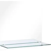 vidaXL Wandspiegel mit Regal 60x60cm - Dekorativer Wandspiegel mit praktischem Regal, ideal für Badezimmer, Wohnzimmer oder Schlafzimmer. Aus robustem gehärtetem Glas gefertigt, bietet er sowohl Stil als auch Funktionalität.