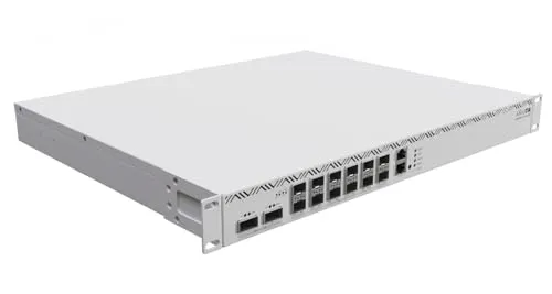 Cloud Core Router CCR2216-1G-12XS-2XQ - Hochleistungsrouter für Rackmontage - Router mit 100 Gigabit Ethernet und 25 Gigabit LAN, ideal für leistungsstarke Netzwerklösungen in Rechenzentren oder großen Büros.