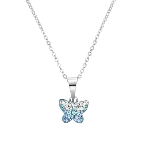 Amor Kette mit Anhänger Schmetterling, 9540808, mit Preciosa Crystal - Ketten mit Anhänger, bezaubernder Schmetterling aus Preciosa Crystal, ideal für Kinder und perfekt für Schule oder Kindergarten.