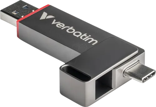 Verbatim Dual QuickStick 512 GB - USB-A & USB-C - USB-Stick mit 512 GB Speicher, bietet universelle Kompatibilität durch USB-A und USB-C, ideal für schnelle Datensicherung und -übertragung.