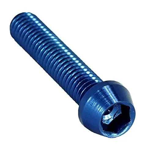 F26 Fantic26 Alu M5 Schraube DIN 912 konisch 7075 T6 (blau, 25 Millimeter)