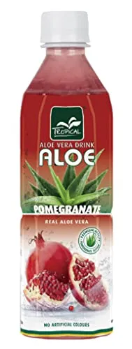 Tropical Aloe Vera Drink Pomegranate, erfrischendes Getränk mit echter Aloe Vera, mit Pfand DPG, 1 x 500 ml