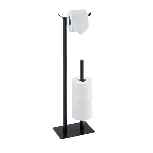 Produktbild relaxdays Toilettenpapierhalter stehend, schwarz