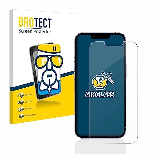 BROTECT Schutzglas für Apple iPhone 13 Pro Schutzfolie Panzer Folie Glas Displayschutz Made in Germany [Kratzfest 9H, Anti-Fingerprint,Transparent]