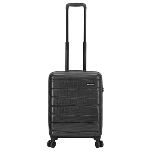 Kenorada Handgepäckkoffer Wave Spinner – 55cm, Schwarz in schwarz von Kenorada