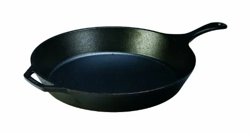 Bratpfanne L14SK3 mit Stiel schwarz, Ø 38cm - Gusseisen Bratpfanne, ideal für gleichmäßige Wärmeverteilung und perfektes Braten von Fleisch und Gemüse.