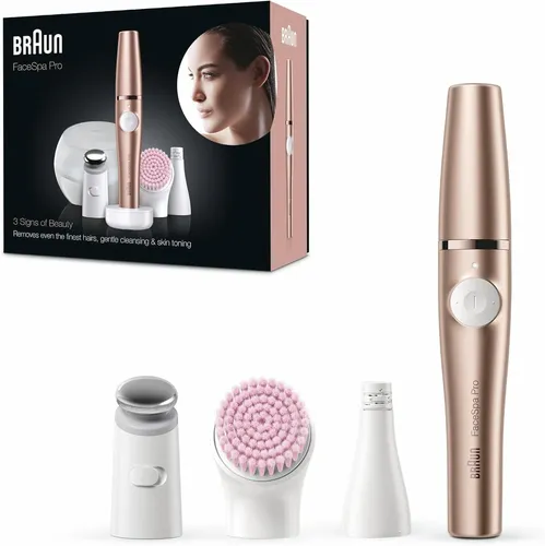 Braun FaceSpa Pro Beauty Set SE921 - Epilierer und Gesichtsreinigungsbürste in einem, für strahlend schöne Haut und Hautstraffung. Ideal für die sanfte Haarentfernung und Hautpflege, entwickelt in Deutschland.