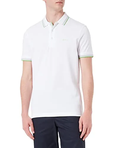 BOSS Herren Paddy Curved Polohemd, Natural101, S EU
