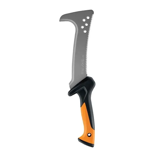 Fiskars Machete Solid Hippe CL-521, 45cm mit Scheide - Sägen – 23cm Klinge aus gehärtetem Stahl mit grober Sägekante für präzises Schneiden von Pflanzen und Ästen, inklusive Nylonscheide für sichere Aufbewahrung.