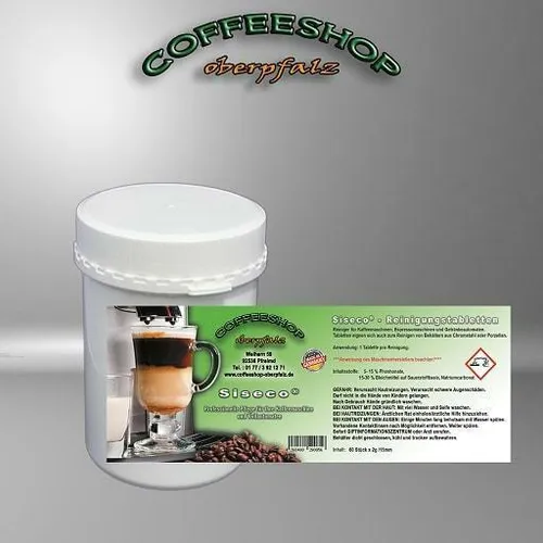 Reinigungstabletten Siseco® 60 Stück 2g pass. für Jura Delonghi Saeco Siemens