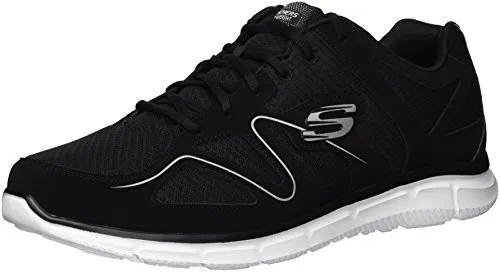 Skechers Verse - Flash Point 58350-BKW, Men Sneakers,Sports Shoes, Black, 42 EU