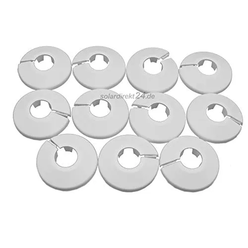 Heizkörper Klapprosetten, weiß, 12mm – 10 Stück