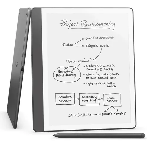 Amazon Kindle Scribe (32 GB) – E-Book-Reader mit integriertem Notizbuch - E-Book-Reader und Notizbuch in einem. Neuartiges frontbündiges Display mit Premium-Eingabestift für ein Schreibgefühl wie auf Papier. Perfekt für Notizen, Protokolle und kreative Ideen.