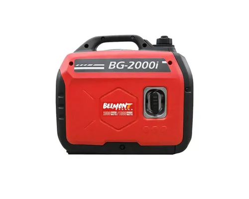 BELMONT Power Generator BG2000i - Leiser 1.8kW Inverter Stromgenerator - Stromaggregate: Emissionsarmer und leiser 4-Takt-Motor mit nur 62dB, ideal für Camping und Notstromversorgung.