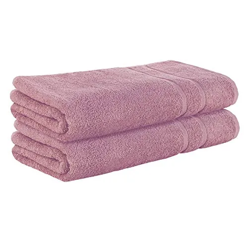 StickandShine 2er SET Premium Frottee Saunatuch 80x200 cm in Mauve Lila in 500g/m² aus 100% Baumwolle