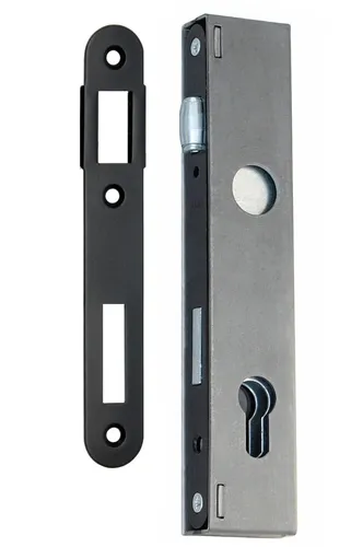 Pendeltürschloss 90 / 22 Einsteckschloss Rohrrahmenschloss mit Schlosskasten