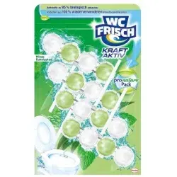 WC Frisch Kraft-Aktiv Pro Nature Minze & Eukalyptus Duftspüler W4N8 , 1 Packung = 4 Stück à 50 g