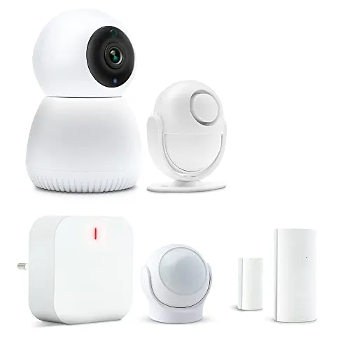 Sicherheitsset für Hausalarm mit 360° Kamera (5 Stück)