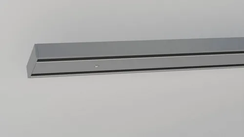 indeko Schienensystem Objektschiene, 2-läufig, Wunschmaßlänge, mit Bohren, verschraubt, Aluminium, Kunststoff, Innenlauf Gardinenschiene, Komplett-Set inkl. Gleitern&Montagematerial